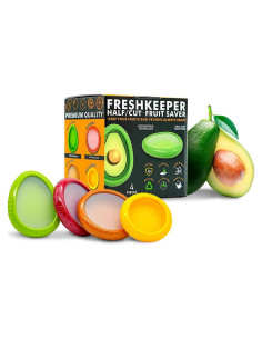 Set de 4 Conservadores de Silicona para Aguacate y Cebolla