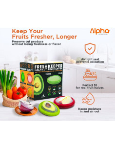 Set de 4 Conservadores de Silicona para Aguacate y Cebolla 2