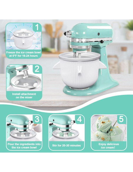 Accesorio para Hacer Helados Aligat para Batidora KitchenAid 2L
