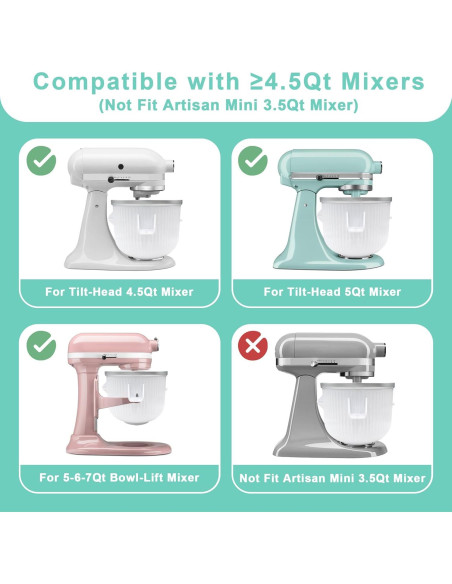 Accesorio para Hacer Helados Aligat para Batidora KitchenAid 2L