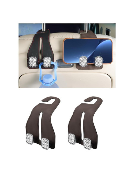 Gancho para Reposacabezas Zpana - 2 Pcs Marrón, Universal