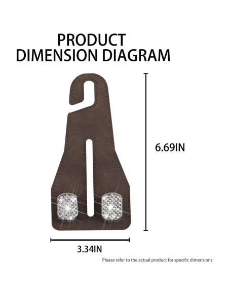 Gancho para Reposacabezas Zpana - 2 Pcs Marrón, Universal