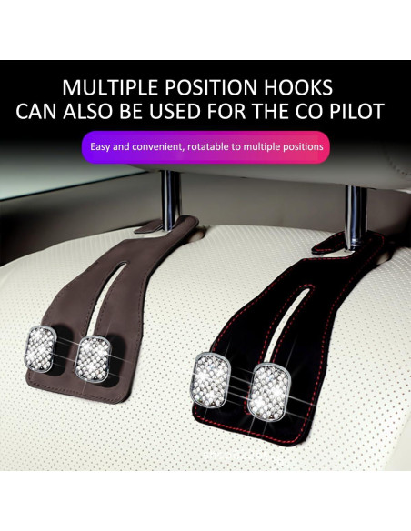 Gancho para Reposacabezas Zpana - 2 Pcs Marrón, Universal