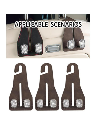 Gancho para Reposacabezas Zpana - 2 Pcs Marrón, Universal