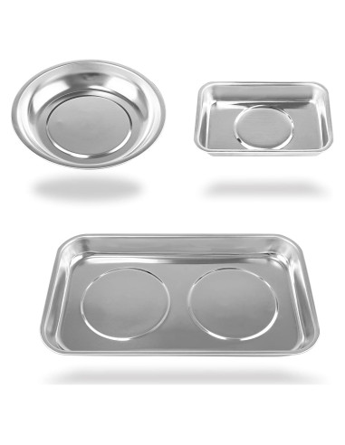 C&T Set de Bandejas Magnéticas de Acero Inoxidable 3 Piezas