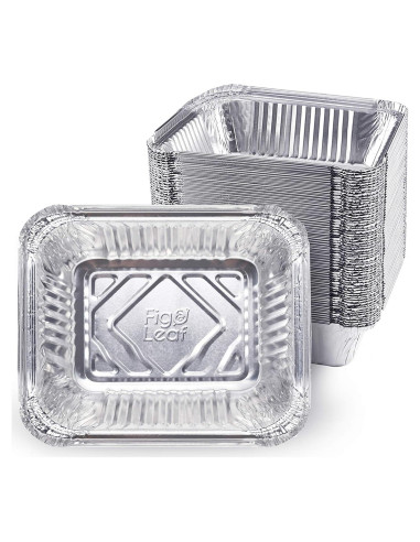 Paquete de 20 Bandejas de Goteo Aluminio Fig & Leaf 15.24x12.7cm