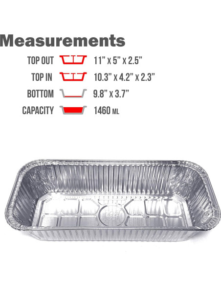 Paquete de 35 Bandejas de Goteo Aluminio Fig & Leaf 27.94x12.7cm