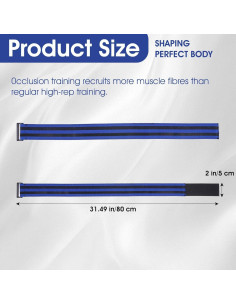 Paquete de 2 Bandas de Restricción de Flujo Sanguíneo Hpmjz 80x5cm 2