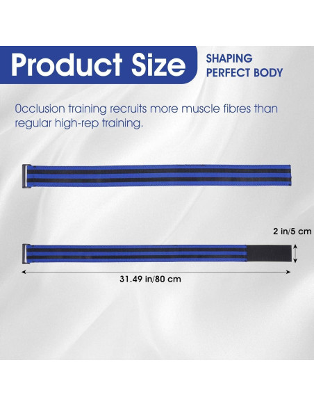 Paquete de 2 Bandas de Restricción de Flujo Sanguíneo Hpmjz 80x5cm