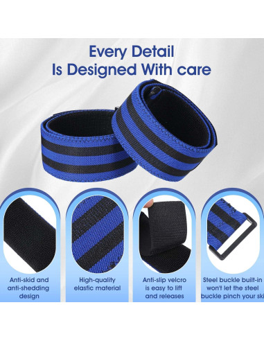 Paquete de 2 Bandas de Restricción de Flujo Sanguíneo Hpmjz 80x5cm