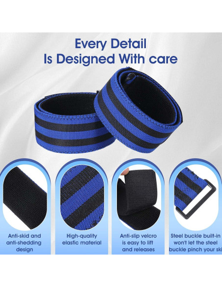 Paquete de 2 Bandas de Restricción de Flujo Sanguíneo Hpmjz 80x5cm