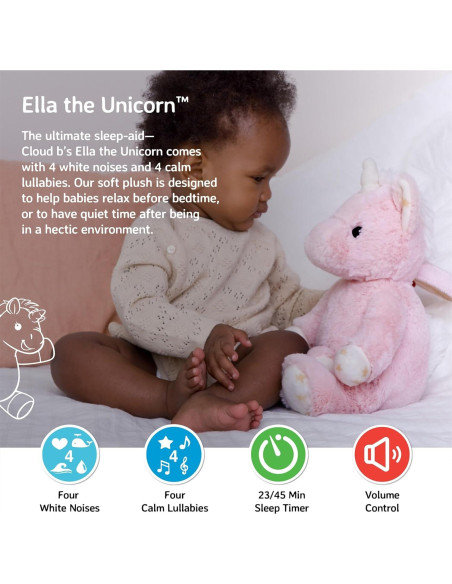 Máquina de Sonido Cloud b Ella la Unicornio 8 Sonidos Calmantes