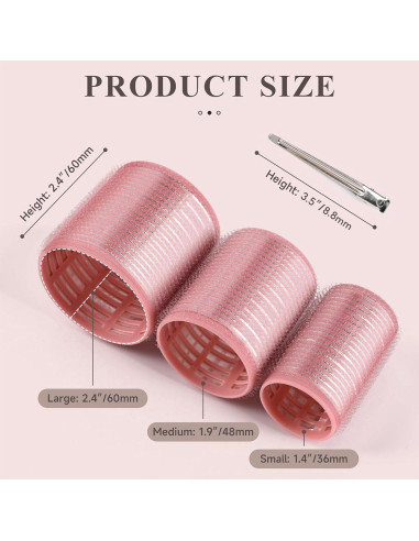 Juego de Rulos Térmicos de Cerámica XN - 26 Piezas Rosa