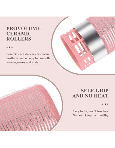 Juego de Rulos Térmicos de Cerámica XN - 26 Piezas Rosa