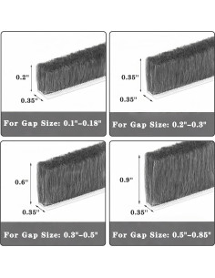Cepillo de Sellado WEZKYLCG 10.06m Gris Aislante Acústico 2
