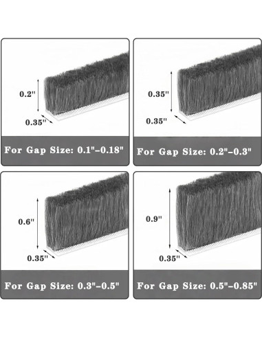Cepillo de Sellado WEZKYLCG 10.06m Gris Aislante Acústico