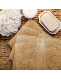 Juego de Toallas de Mano Algodón Egipcio Blue Nile 4 Piezas Tostado 2