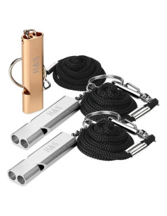 Silbatos de Seguridad H&S - Set de 3 Aluminio 120DB