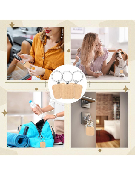 Llavero de Madera Yinkin Cuadrado Grabado a Láser 100 Piezas