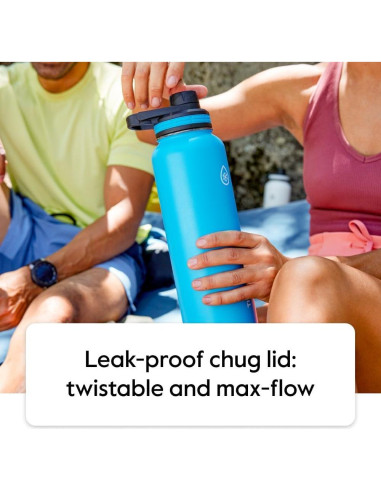 Botella de Agua Aislada Thermoflask 1.2L - 2 Paquete Gris/Azul