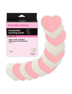 Bamboobies Almohadillas de Lactancia Reutilizables 12 Pzas Rosa