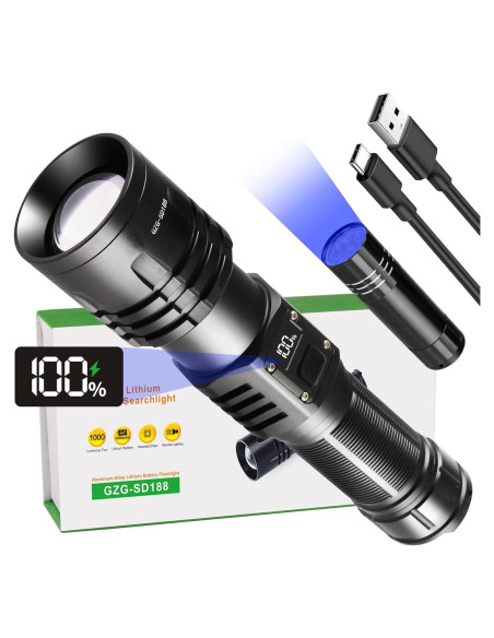 Linterna LED recargable GZG-SD188 1000000 lúmenes IPX7