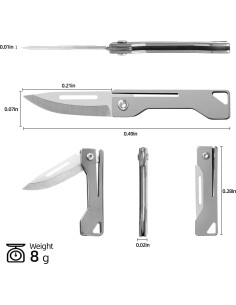 Cuchillo Plegable Zastan de Titanio 4.83 cm, Compacto y Ligero 2