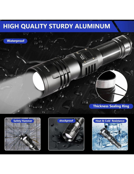 Linterna LED recargable GZG-SD188 1000000 lúmenes IPX7