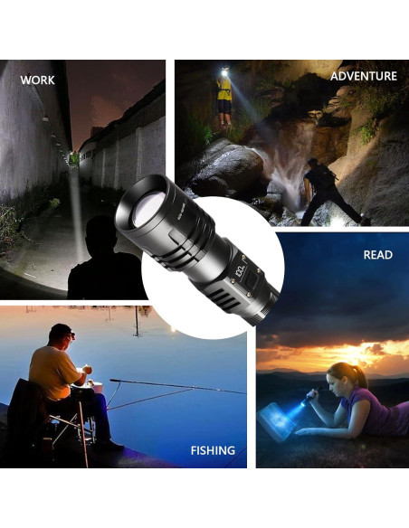 Linterna LED recargable GZG-SD188 1000000 lúmenes IPX7