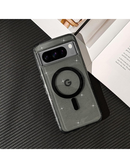 Funda Magnética Transparente Eiyikof para Google Pixel 8 Pro