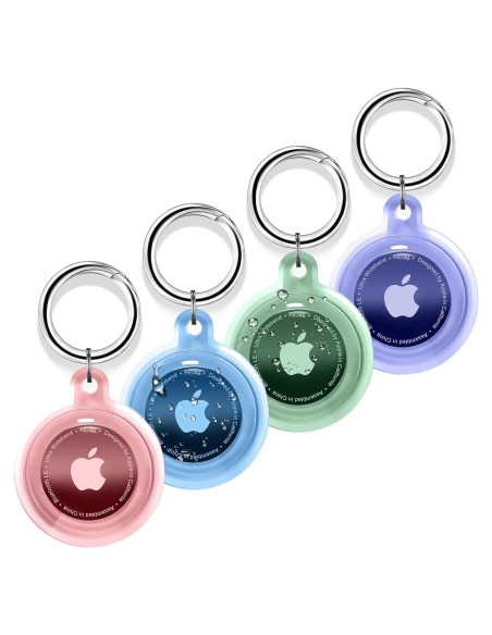 4 Fundas Protectores Airtag Pautas Impermeables y Resistentes