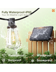 Luces de Cadena Solares addlon 18m con Control Remoto y USB 2