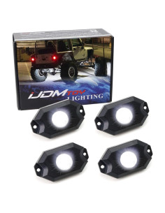 Kit de Luces LED Rock 9W iJDMTOY 4 Piezas Impermeables