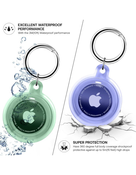 4 Fundas Protectores Airtag Pautas Impermeables y Resistentes