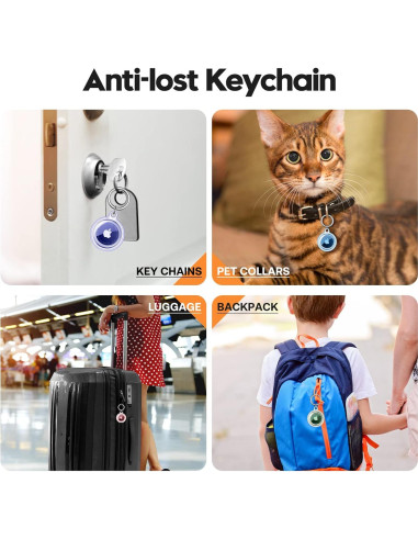 4 Fundas Protectores Airtag Pautas Impermeables y Resistentes