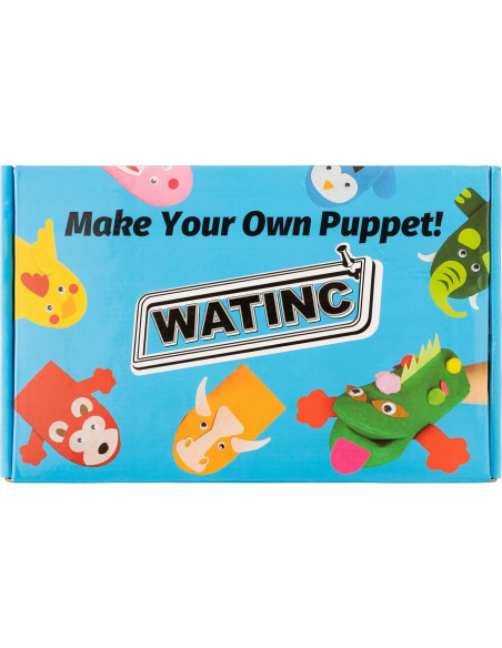 Kit de Marionetas de Mano WATINC 6 Piezas Fieltro DIY Animales