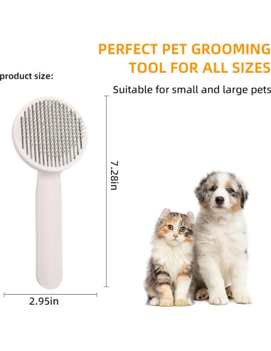 Cepillo Acicalador Suave S Y Technology para Gatos y Perros Azul