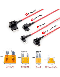 Kit de Cableado VIOFO HK4 con 8 Fusibles y Puerto Type-C 2