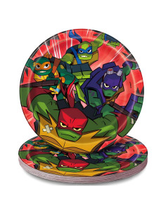Platos de Papel Redondos Tortugas Ninja 7" (17.78 cm) - 8 Pcs