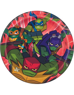 Platos de Papel Redondos Tortugas Ninja 7" (17.78 cm) - 8 Pcs 2