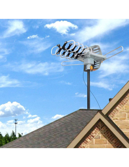 Antena de TV Exterior MATIS 150 Millas 4K HD Amplificada Antena de TV Exterior MATIS 150 Millas 4K HD Amplificada