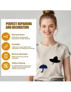 Parches de Planchar MOONSJONES 12 Pcs 7.5x10.5 cm Ropa 2