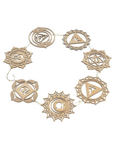 Arte de Pared 7 Chakras Cuarto Nivel MFG 10.16 cm Madera