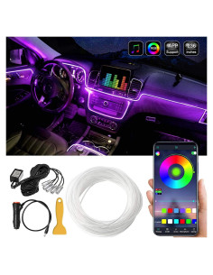 Tira LED interior de coche MAODANER 599.64 cm RGB Bluetooth
