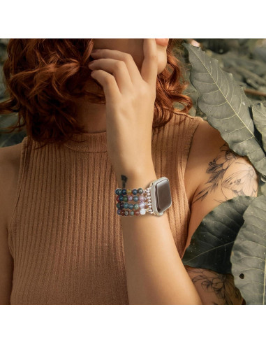 Correa de Reloj Beaded Newlibery para Apple Watch 38-42mm
