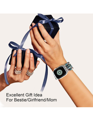 Correa de Reloj Beaded Newlibery para Apple Watch 38-42mm