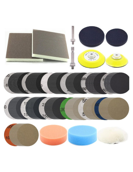 Kit de Lija 141pcs DAPLOMO 3" para Taladro - Húmedo/Seco