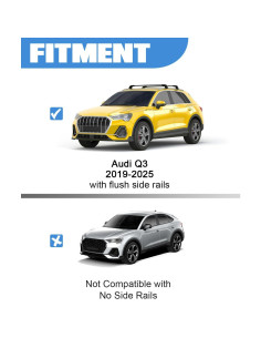 Barras Transversales de Techo FengYu FY102-37 para Audi Q3 2019-2025 2