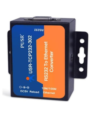 Convertidor RS232 a Ethernet USR-TCP232-302 con Modbus y DNS