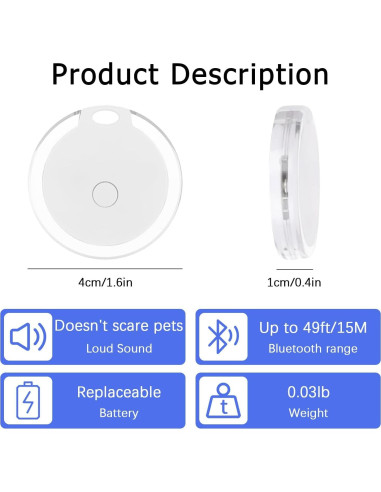 Rastreador GPS Dritrip Inalámbrico Impermeable para Mascotas y Objetos